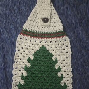 Crochet Christmas Tree Towel Holder